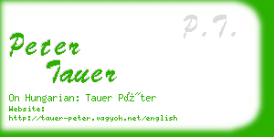 peter tauer business card